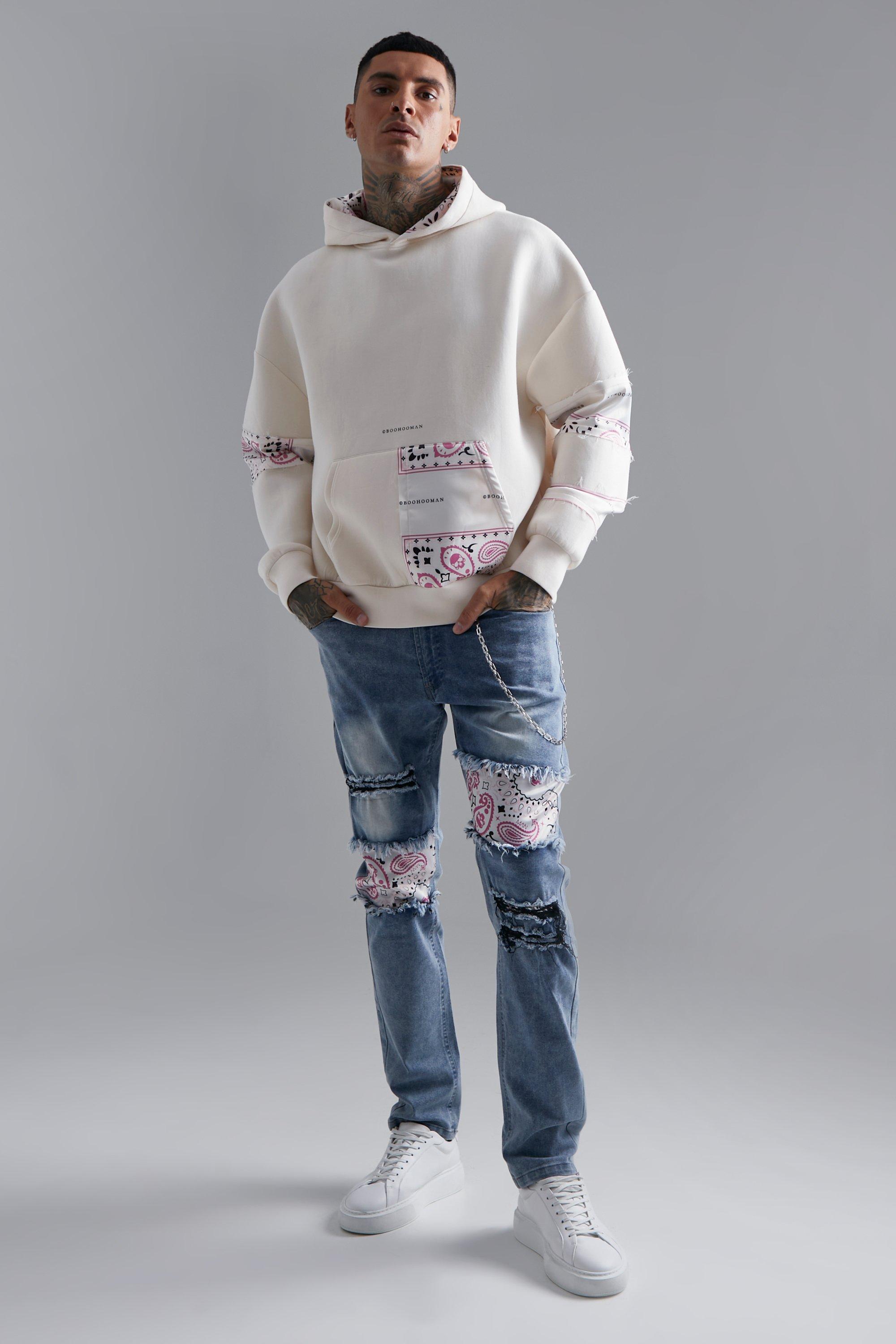 Paisley Patchwork Jeans | boohoo USA